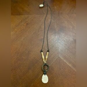 Unisex Necklace African from a estate collection slice of (appears to be) bone‎